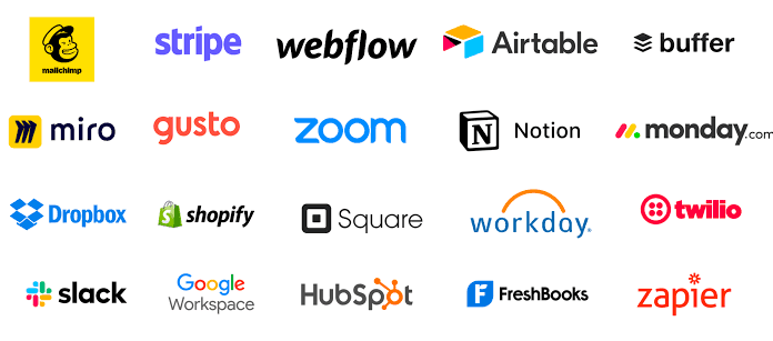 Kandidly integrations including Slack, Stripe, Zoom, Notion, HubSpot, and more
